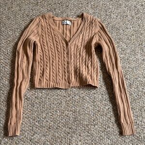 Hollister Women's Tan Cable Knit Cardigan